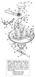 Page B Diagram and Parts List for 13B-325-401 2001 Yard Man Lawn Tractor